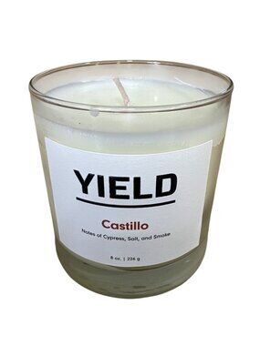 Yield Castillo 8 Oz Candle Cypress Salt Smoke Soy Wax Ritz Naples NEW